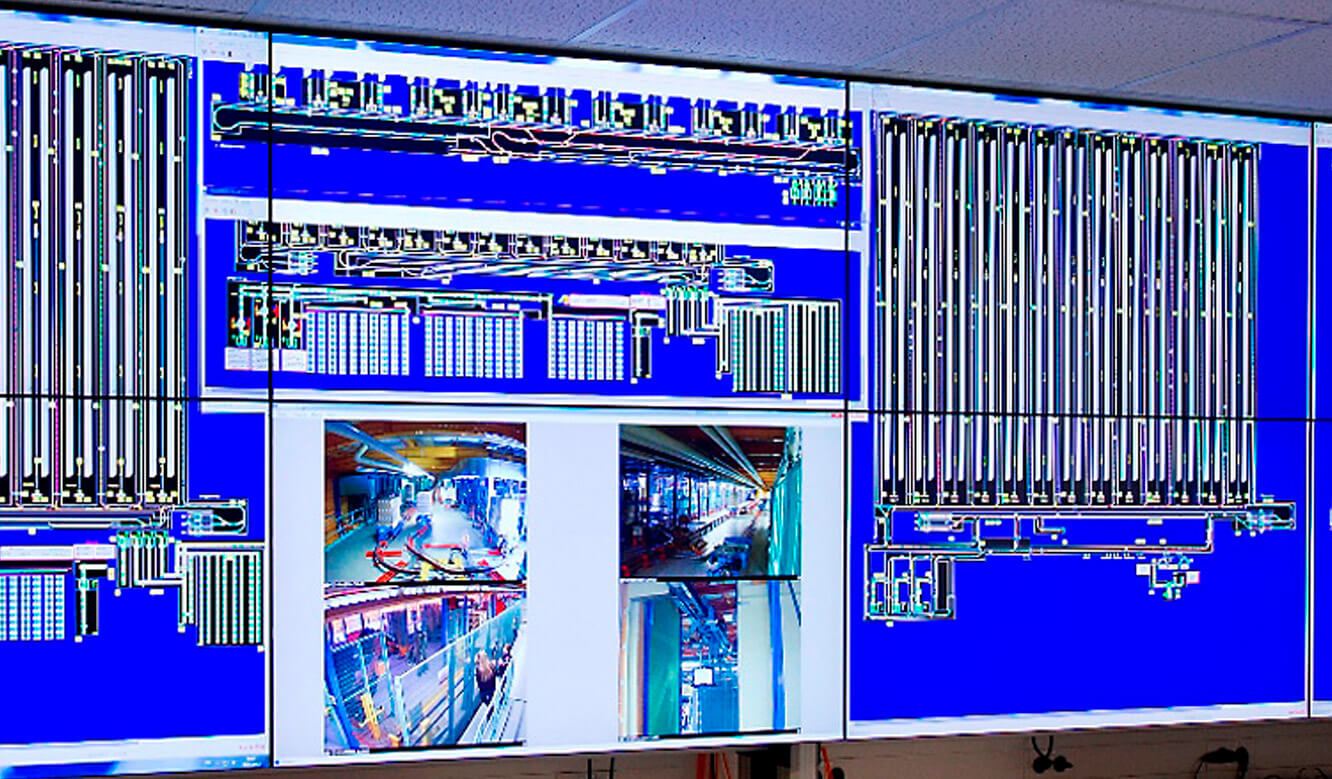 JST-dm Drogeriemarkt: Leitstand. LC-Displays mit Direct-LED-Backlight