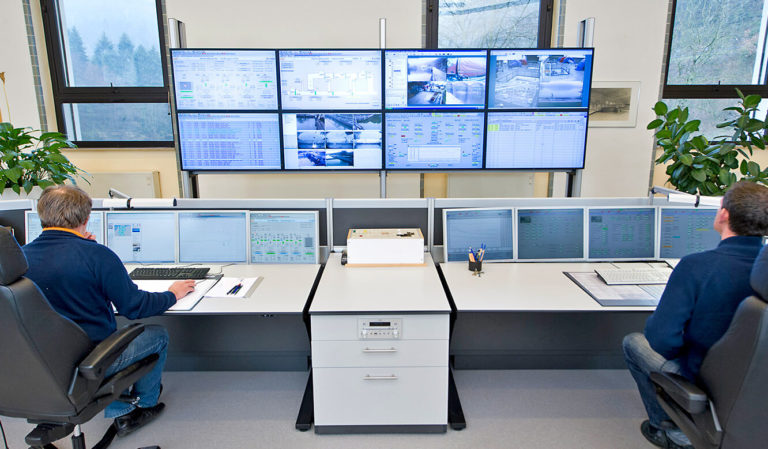 JST references - EnBW control centre: View of the large display wall