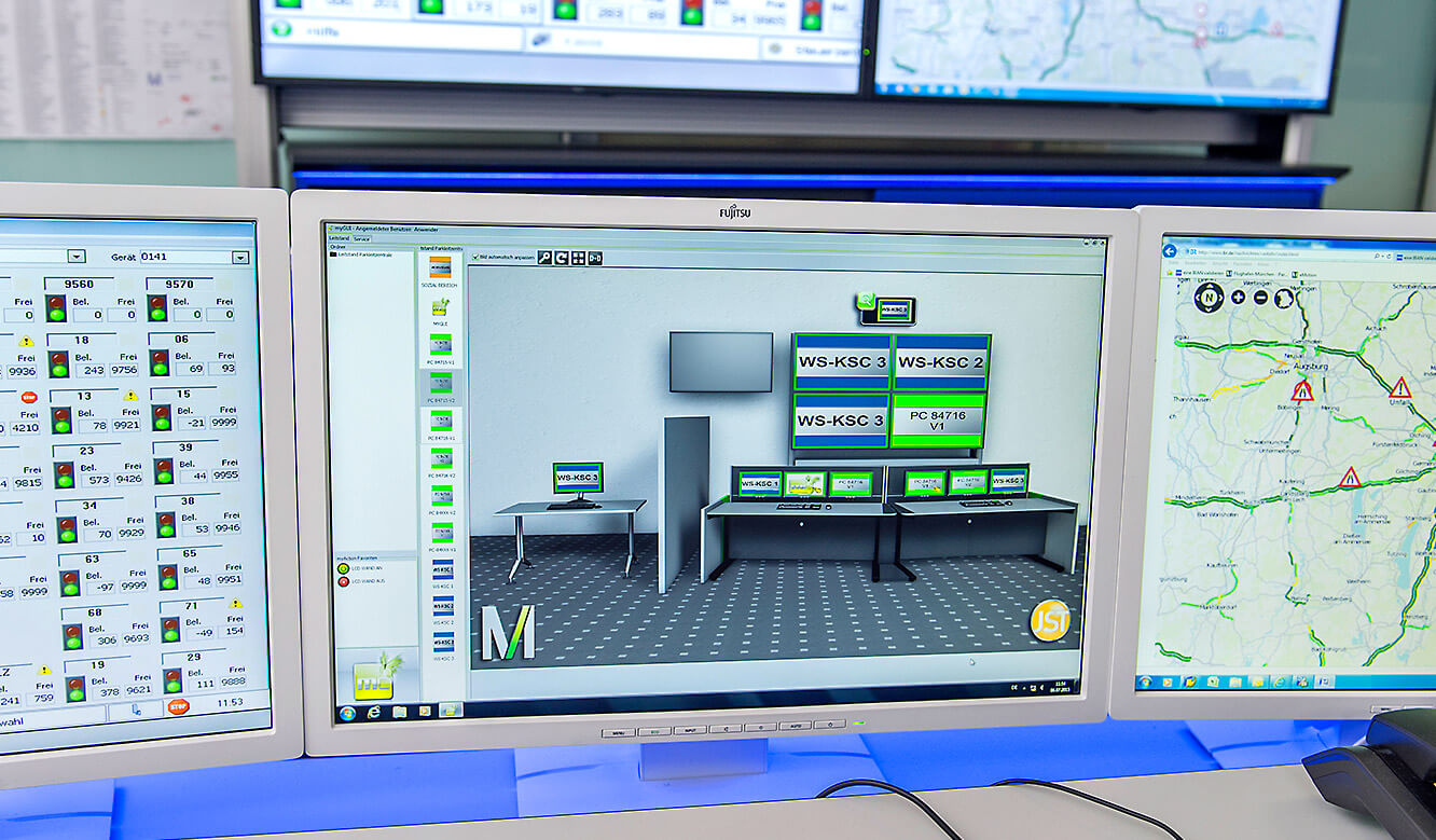 JST-Flughafen München: Bedienoberfläche der myGUI-Software