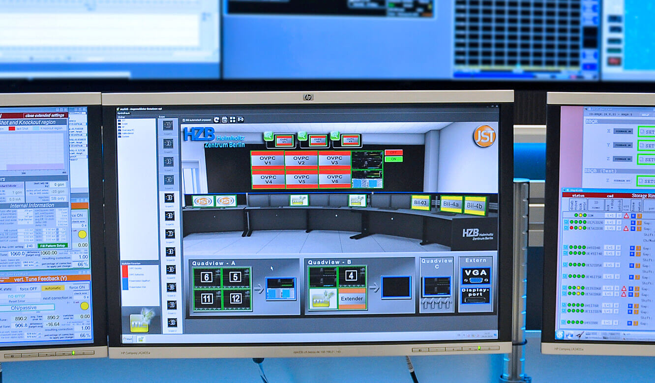 JST-Helmholtz Centre Berlin: Control centre. myGUI user interface