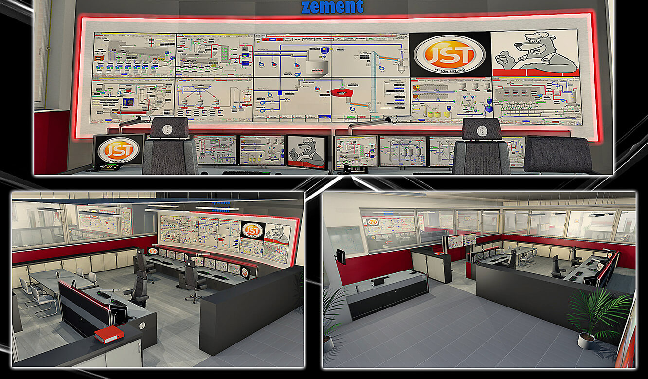 JST-Spenner Zement: Control centre. Planning Photorealistic 3D drawings