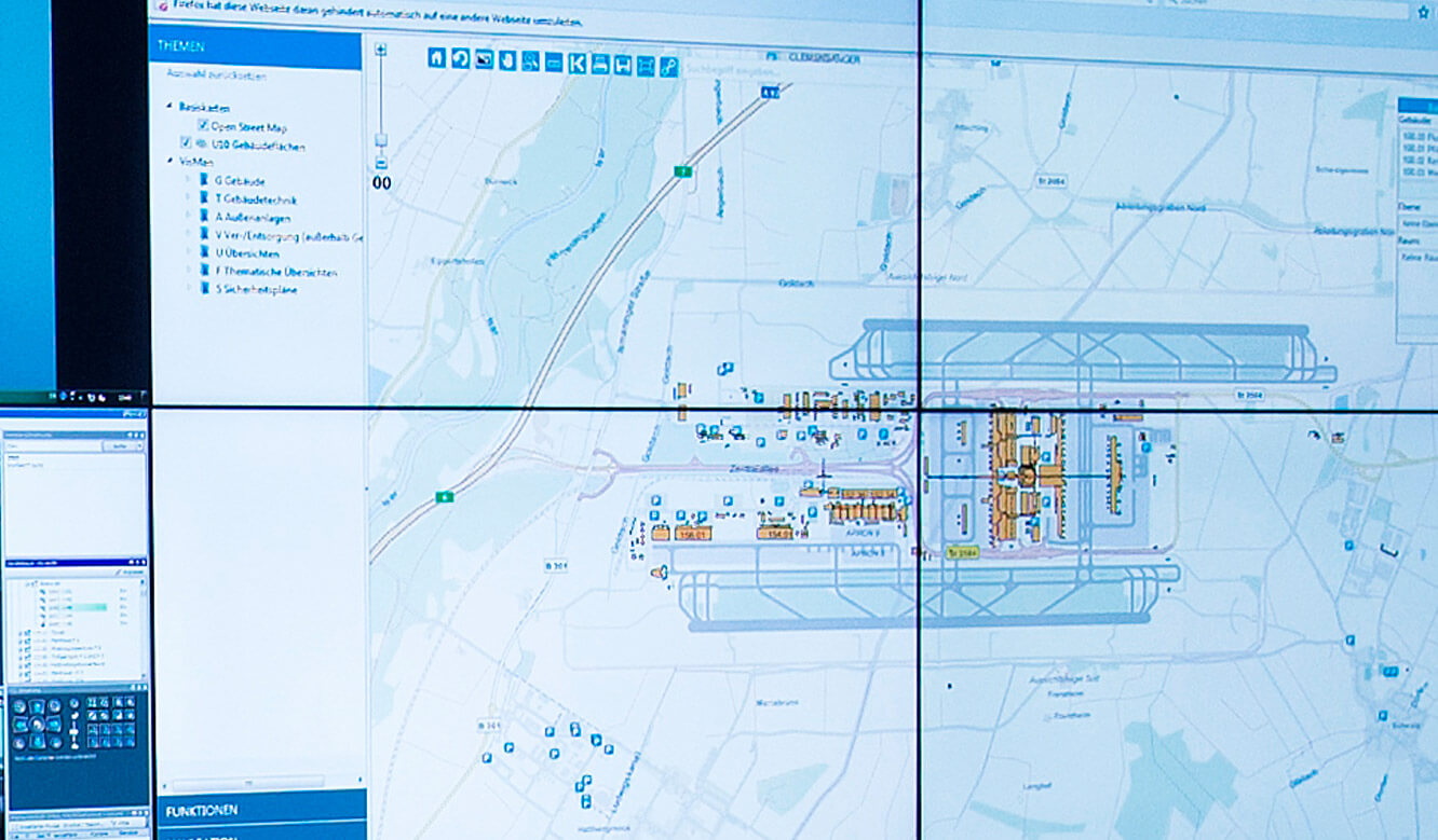 JST-Airport Munich: extra narrow frames ideal for BigPicture presentations