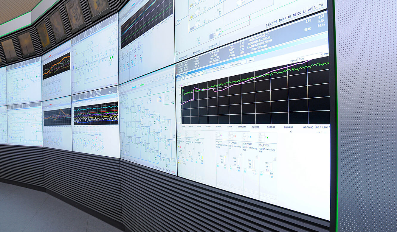 JST - PCK Schwedt: proactive large screen with LC displays and AlarmLight