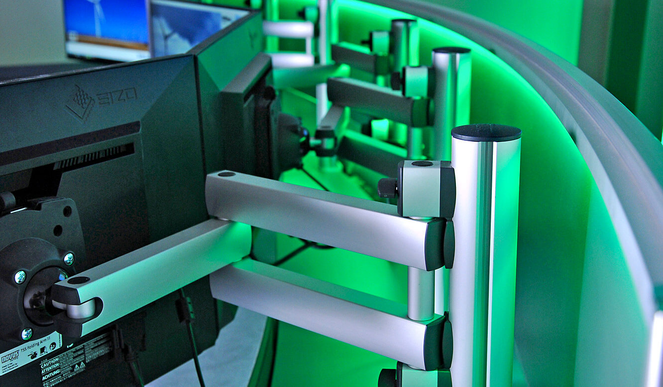 JST-Notus: 3D monitor arms and AmbientLight