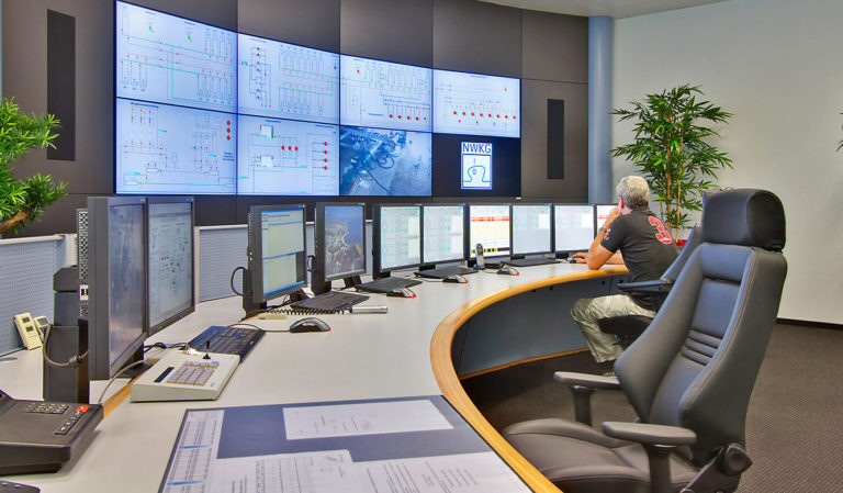 JST References - NWKG Wilhelmshaven - control centre. Large display wall