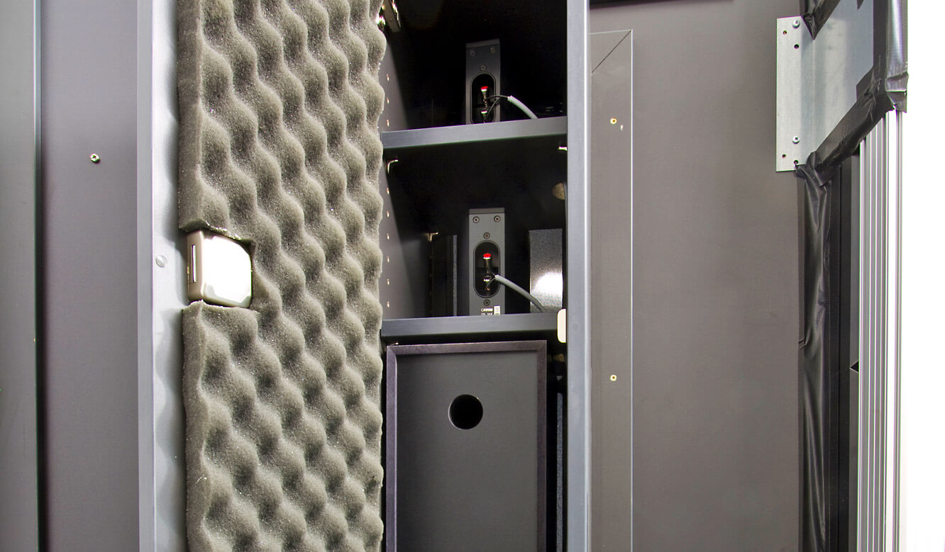 JST References - NWKG Wilhelmshaven - control centre. Large display wall speakers.