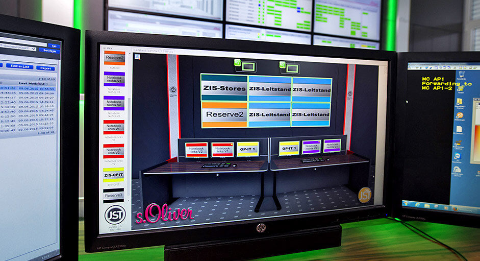Operation of myGUI® in the IT control room at s.Oliver
