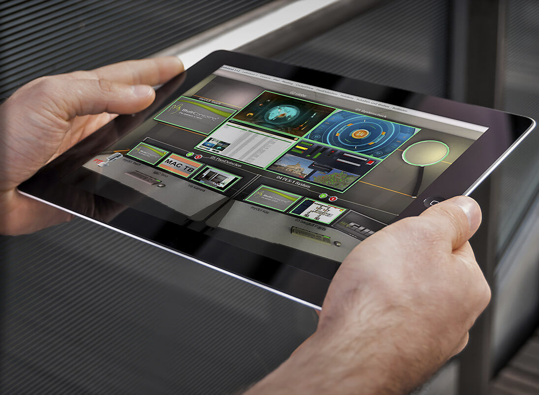 Die myGUI-Bedienung am Tablet