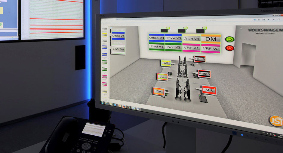 Die myGUI® Bedienung im Einsatz in einer Produktions-Leitwarte