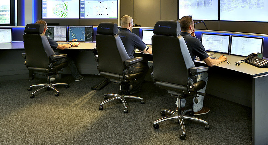 The Recaro24 operator's chair in use in a controller's control room