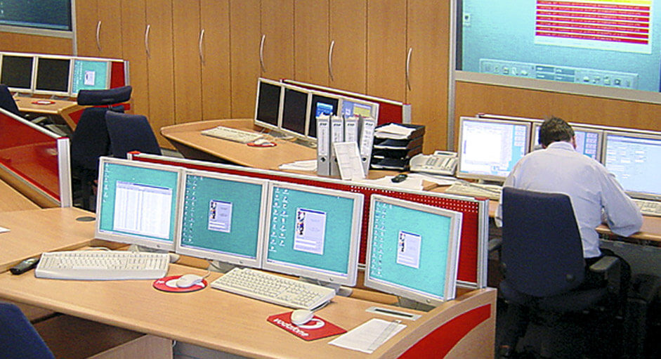 Graphic controller in use in the NOC at Vodafone