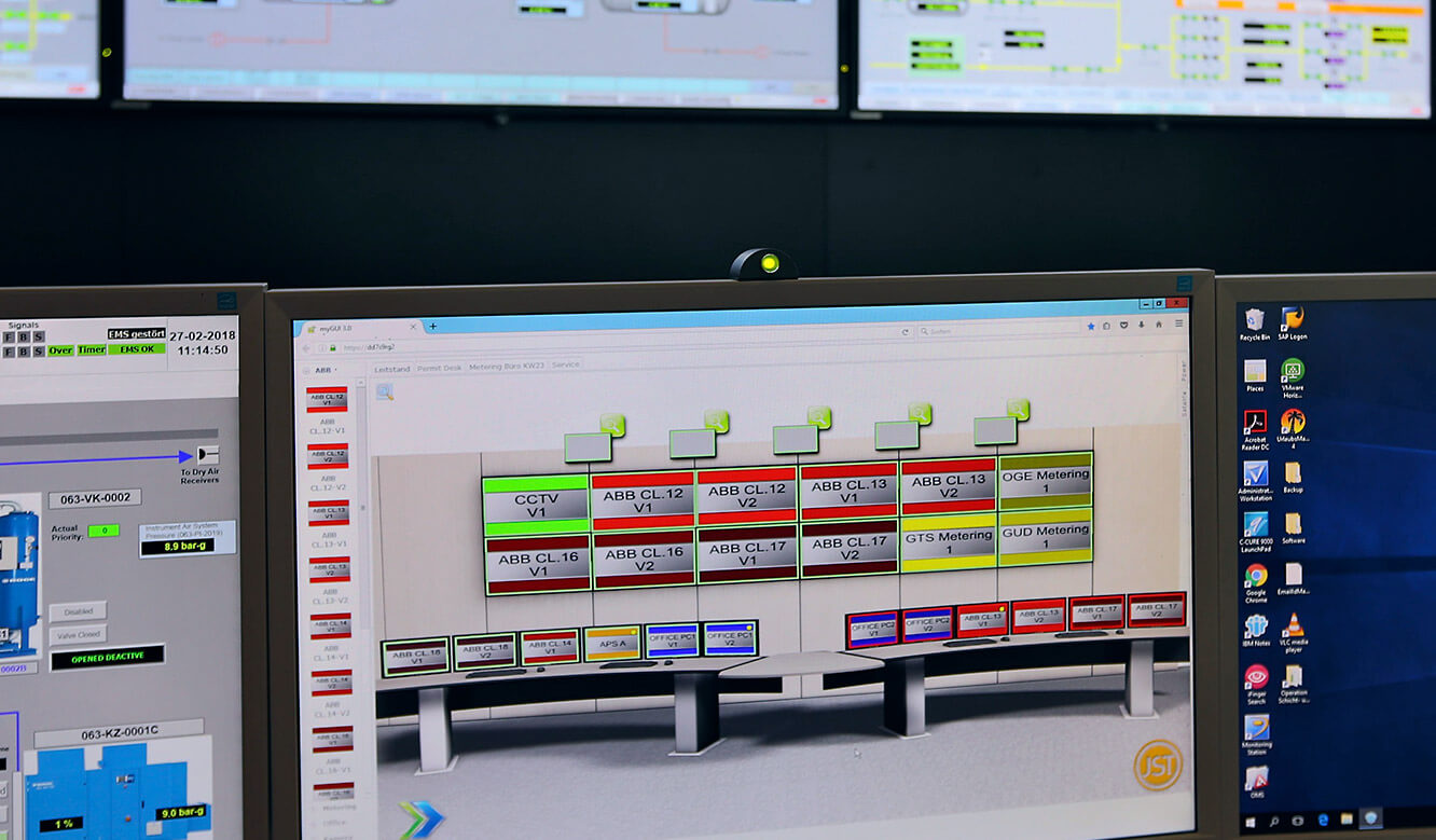 JST Gassco Emden: grafische MultiConsoling-Oberfläche myGUI