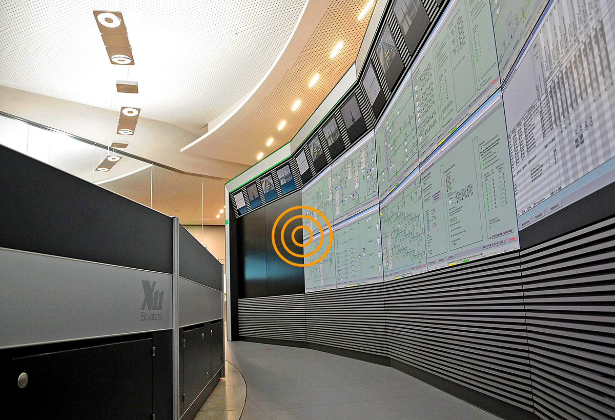 JST Control Room Large display walls are intelligent. Alarmlight