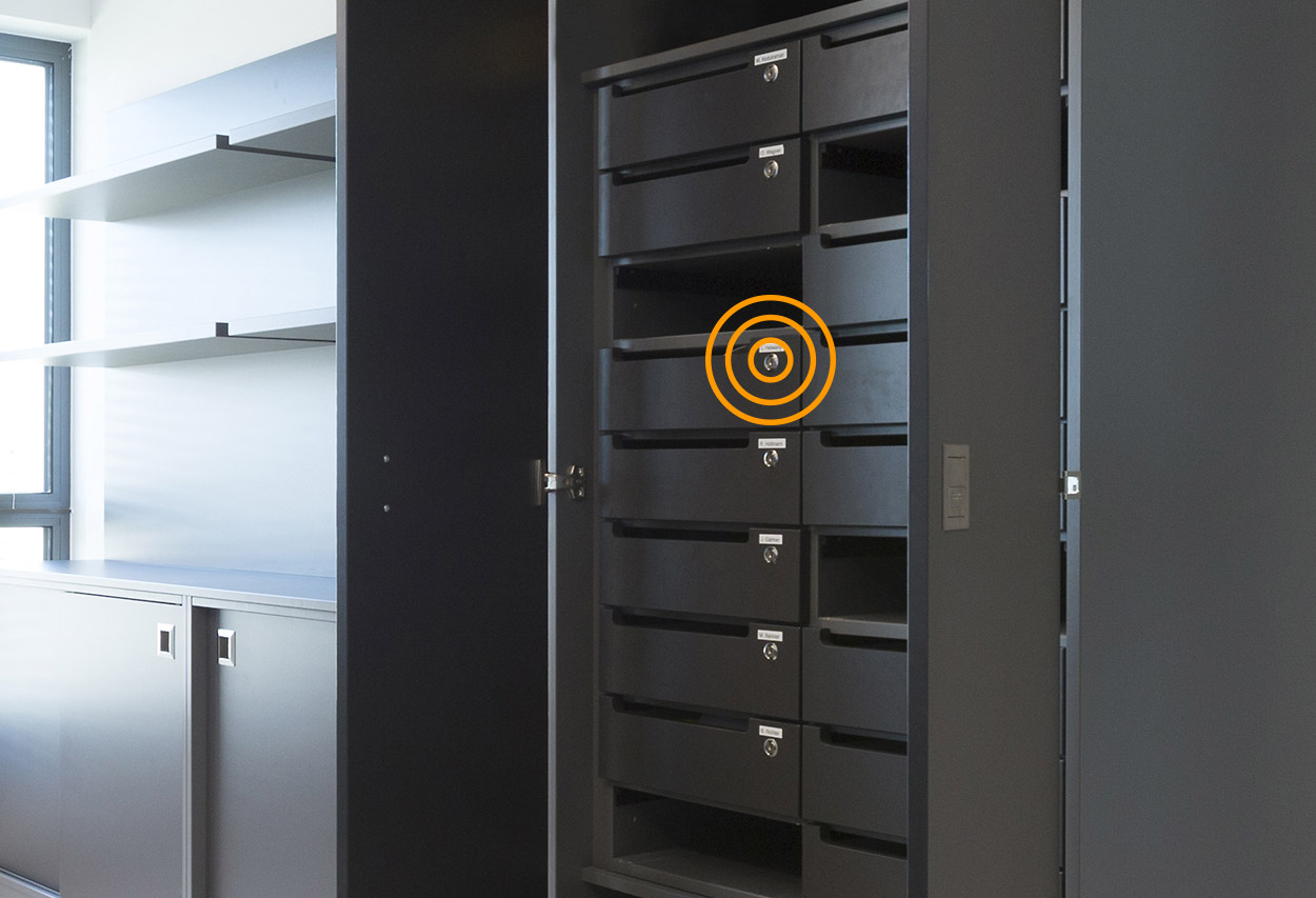 JST control room furniture: storage lockers