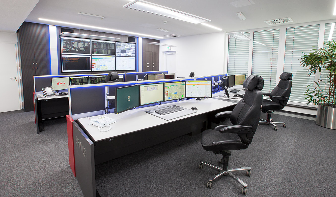 JST-Stadtwerke Gießen: View into the new control room