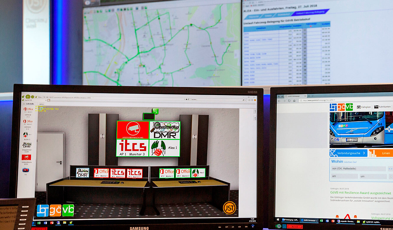 JST - Göttinger Verkehrsbetriebe: myGUI user interface for MultiConsoling