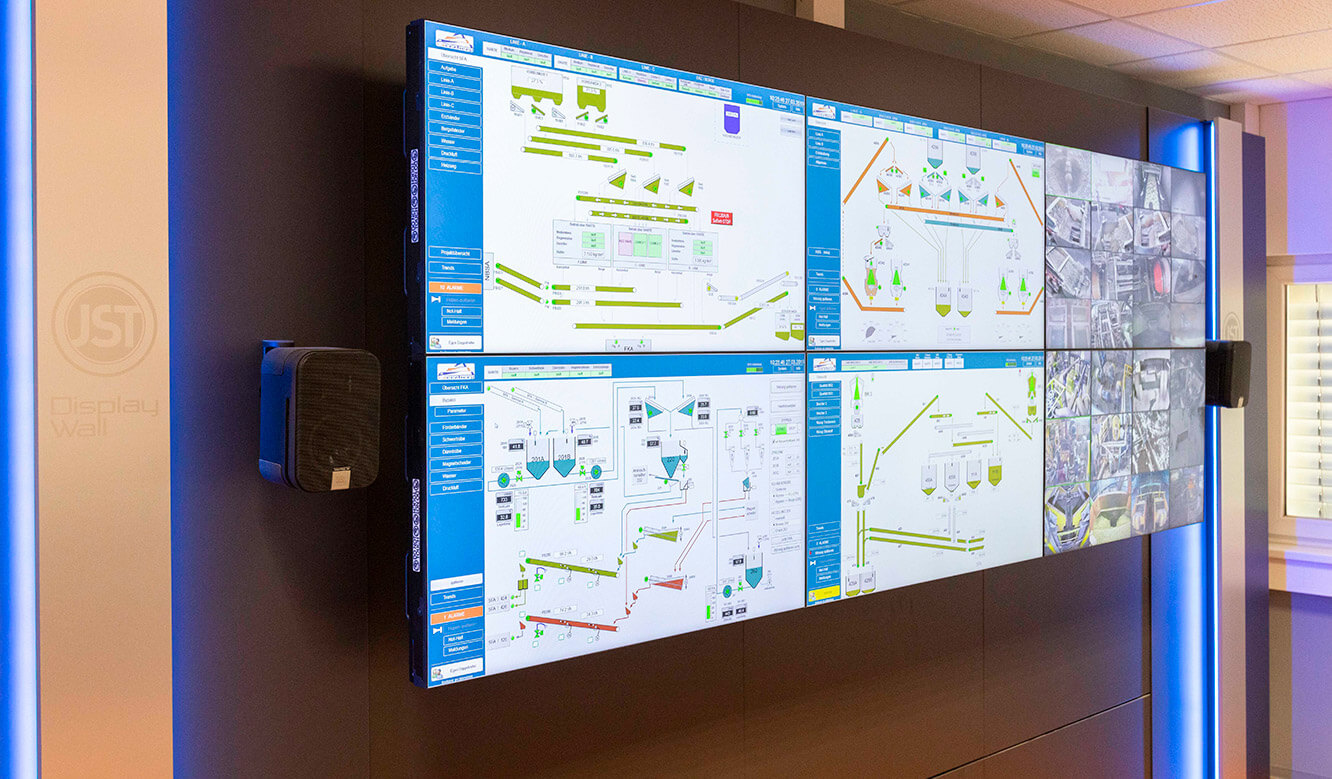 JST VA Erzberg: Monitor wall 24/7 LC-Displays