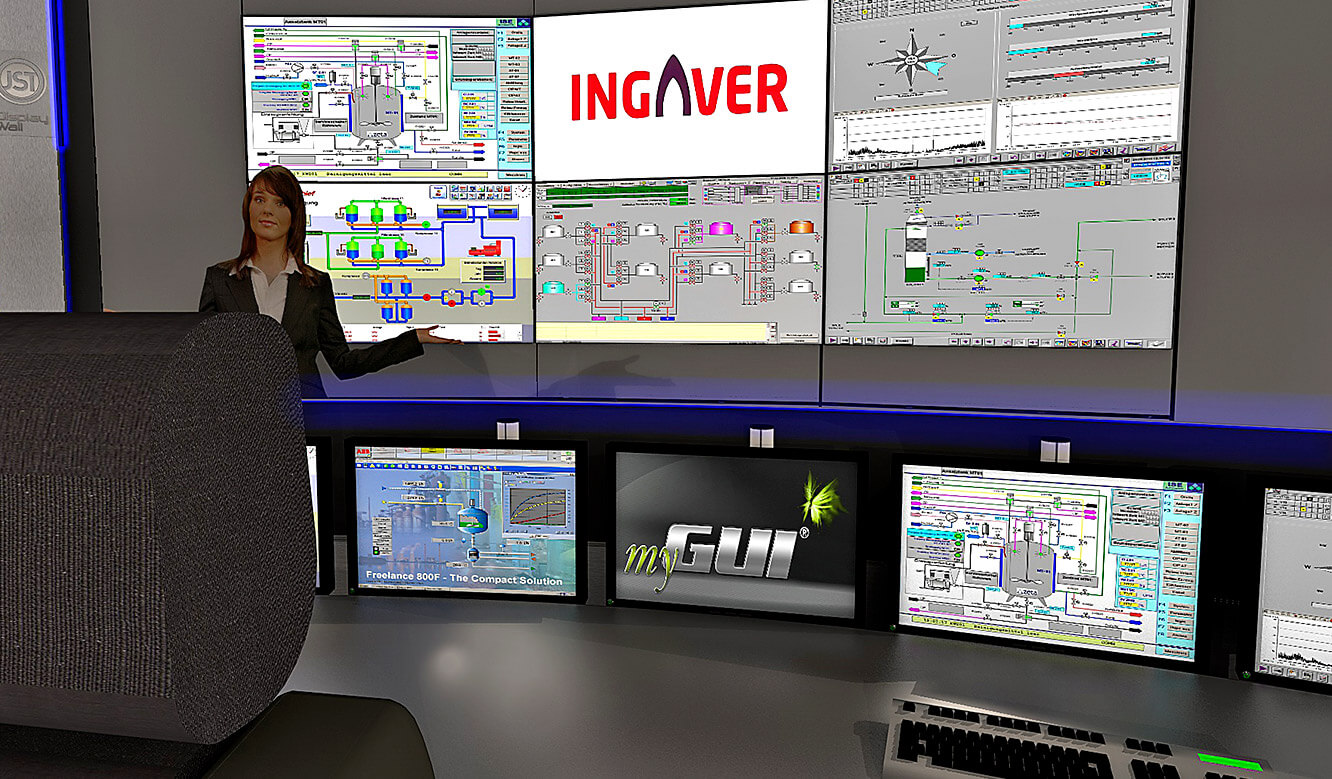 JST INGAVER: Fotorealistische 3d-Planung der Großbildleinwand aus der Operator-Perspektive