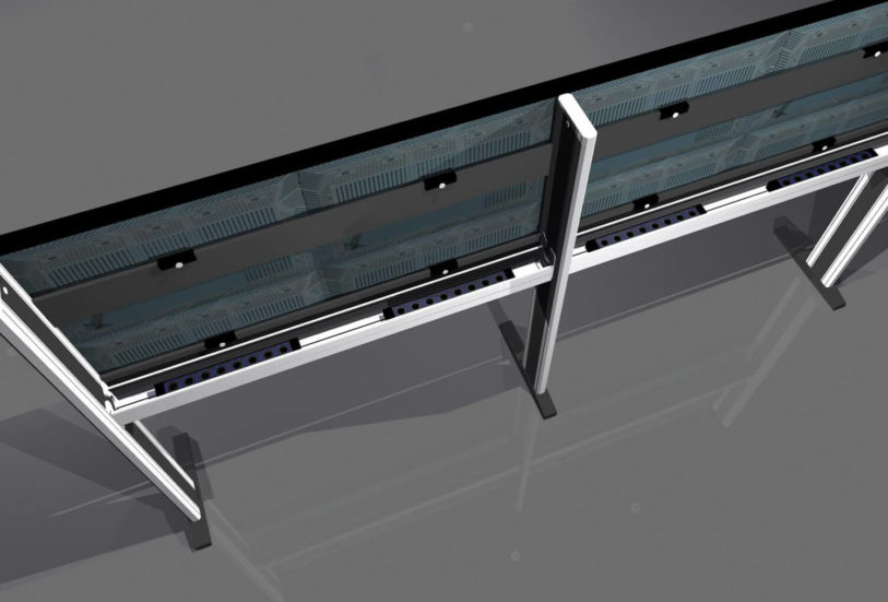 JST-DisplayWalls: Units-Befestigung - Rückansicht