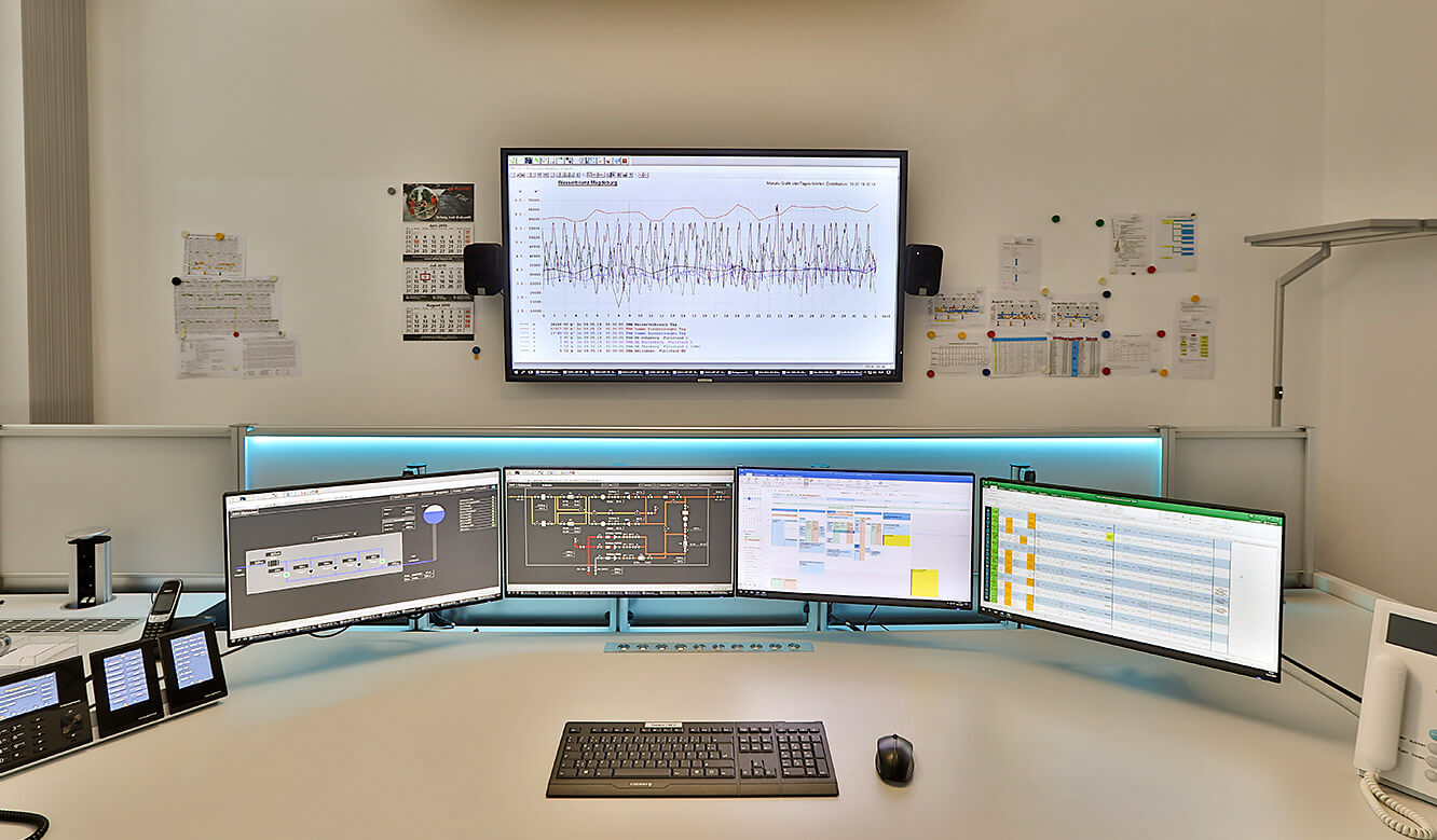 JST Control room energy supplier Städtische Werke Magdeburg: Ergonomics in the network control center