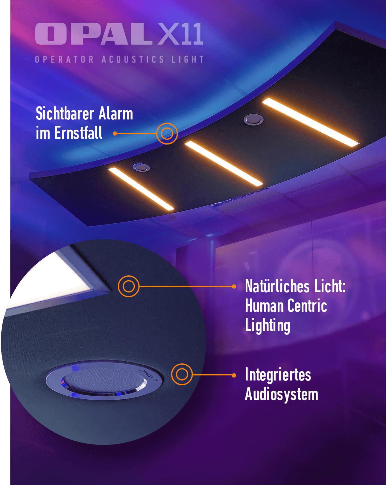 OPAL X11 – Acoustic ceiling sail for your control room