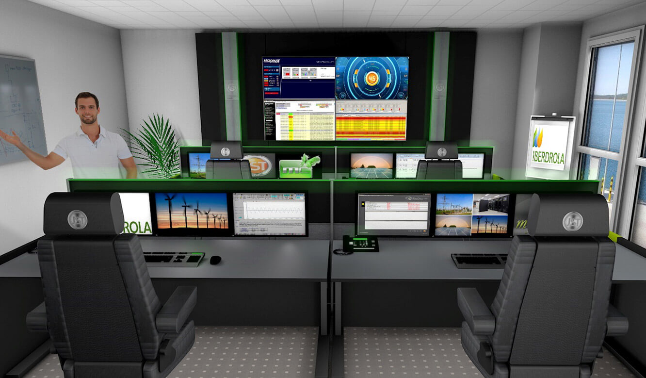 JST reference Iberdrola Sassnitz: Control centre wind energy - planning control centre with 3D visualisation