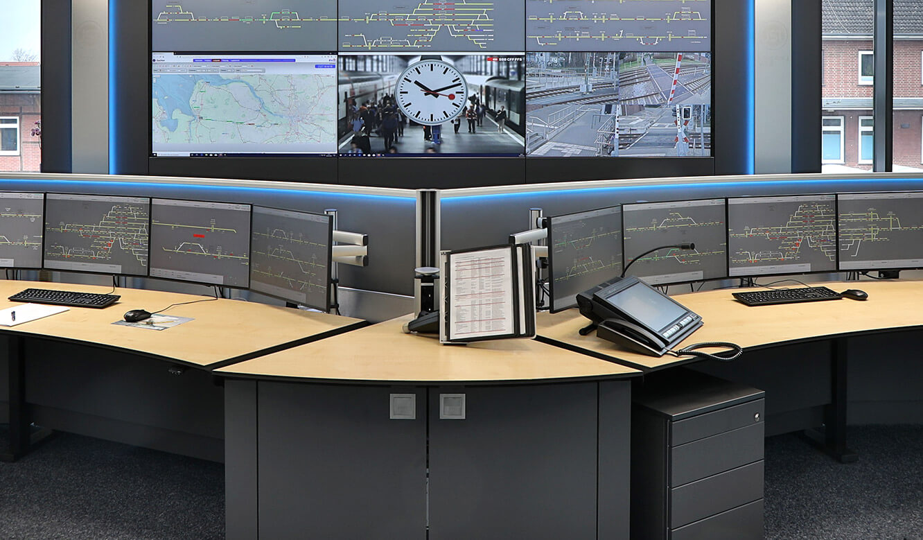 JST reference EVB operations centre: individual control room furniture