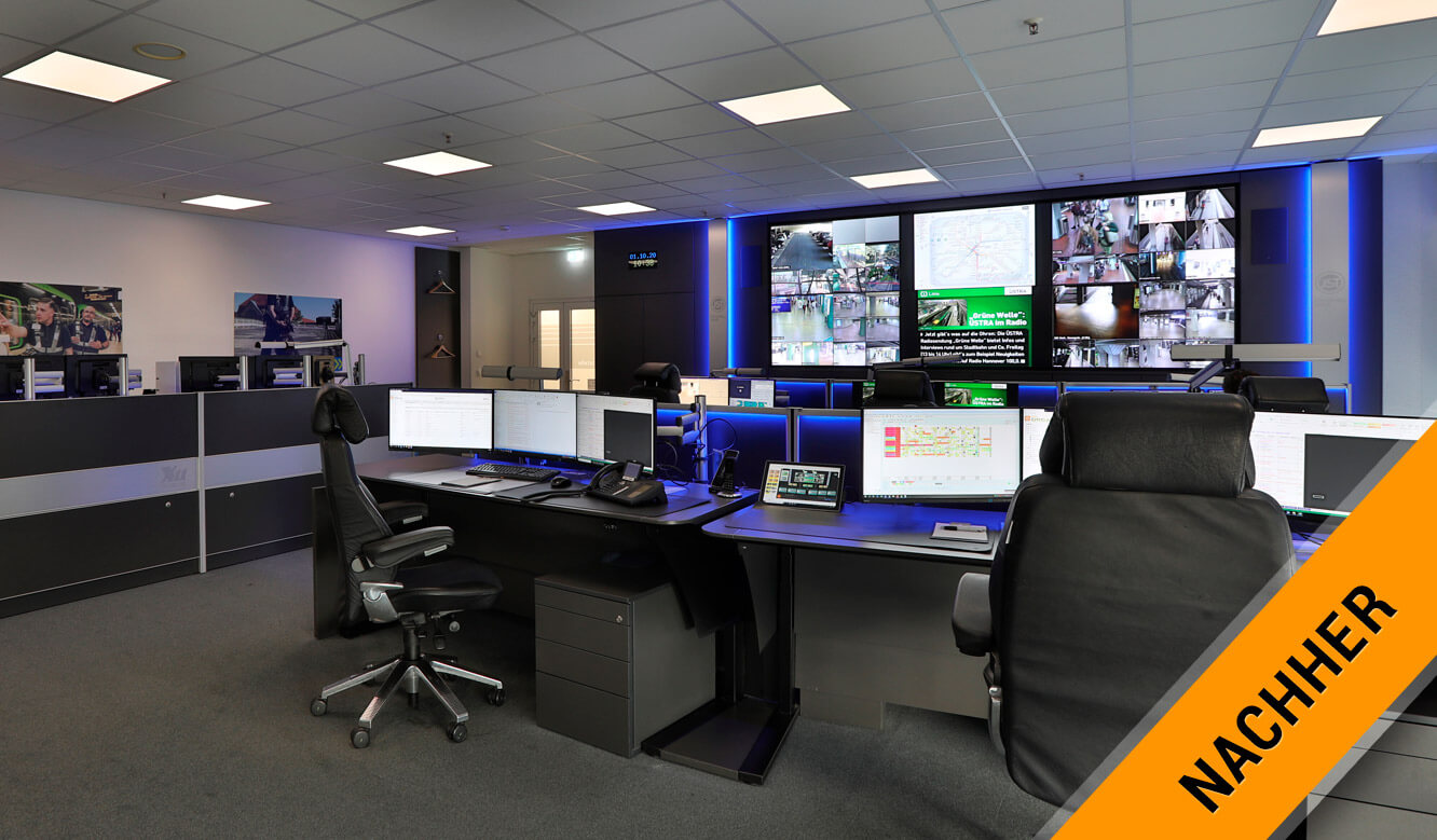 JST Referenz protec service GmbH - modern IT solution deployment control center after modernization