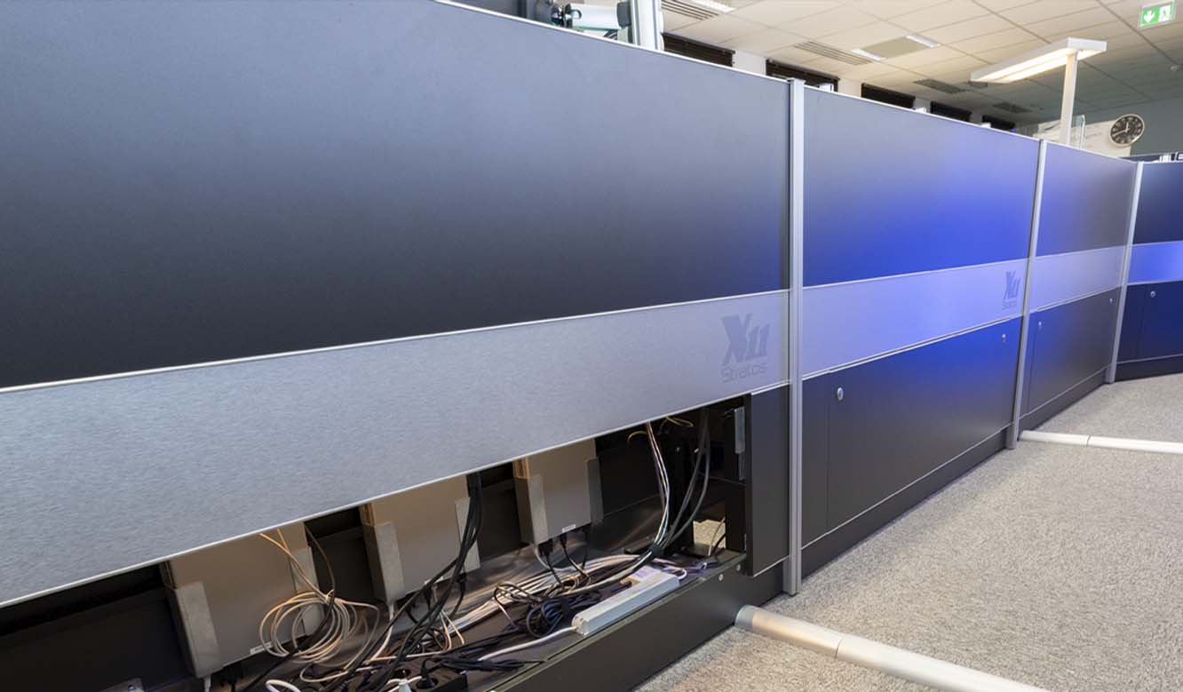 JST EU-LISA: control center for security in Europe operator desks with supply room