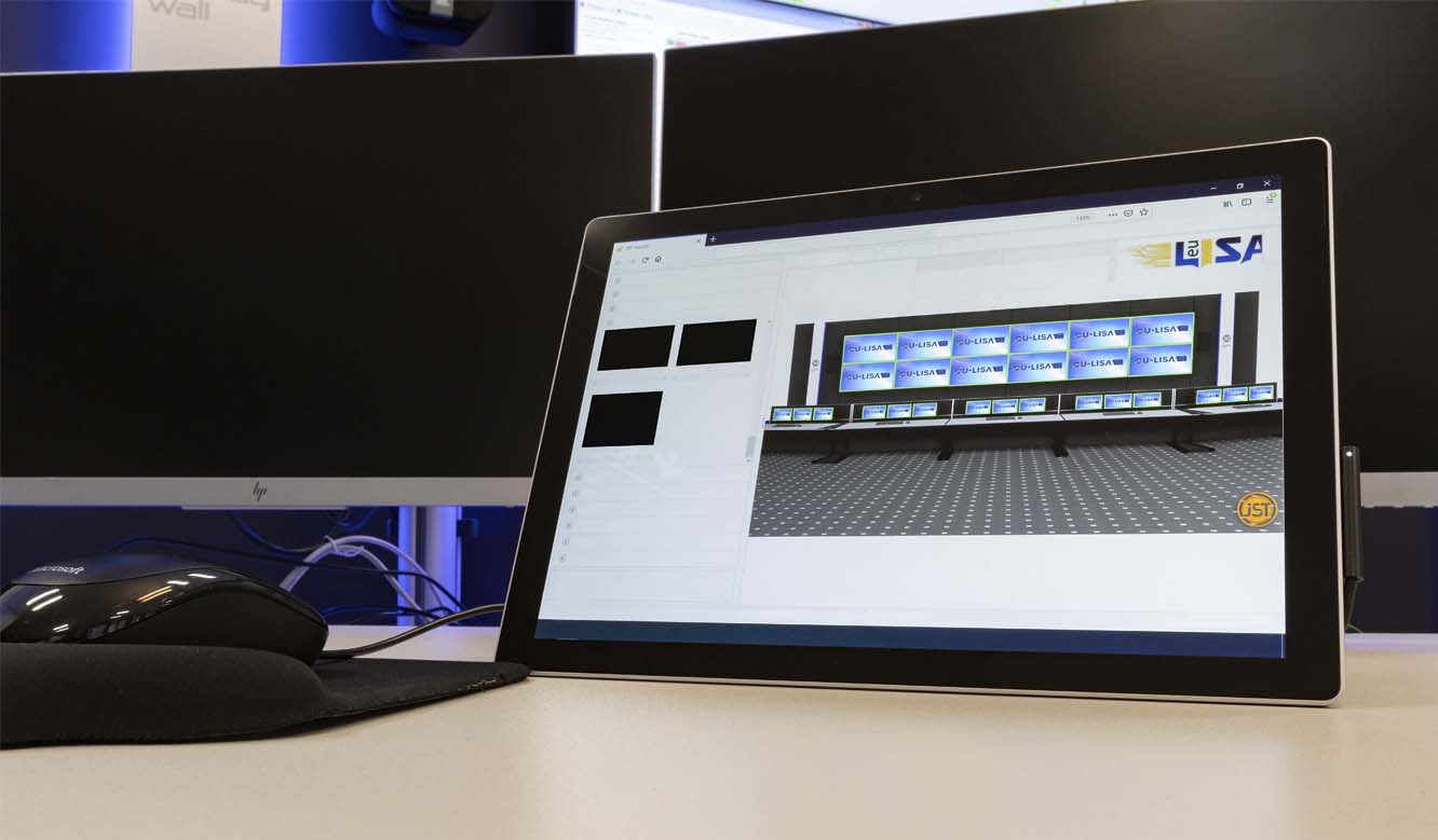 JST EU-LISA: control center for security in Europe control station with intuitive user interface for control room control