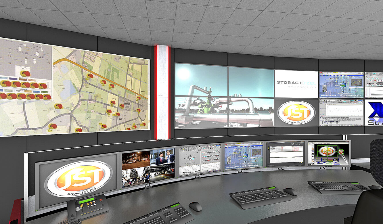 JST Referenz Messwarte STORAG ETZEL: 3D-Skizze der neuen Kontrollraum-Planung