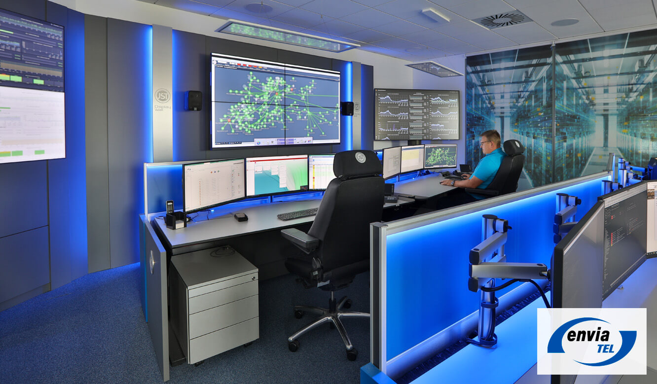 JST Lösungen für Kontrollraum und Leitstand - Network-Operation-Center (NOC) der envia TEL GmbH in Taucha