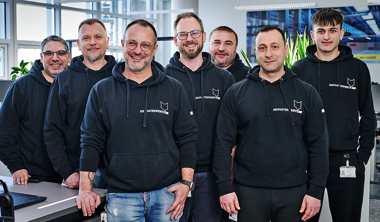 Leitstand Bausparkasse Schwäbisch Hall - Operator-Team des NOC
