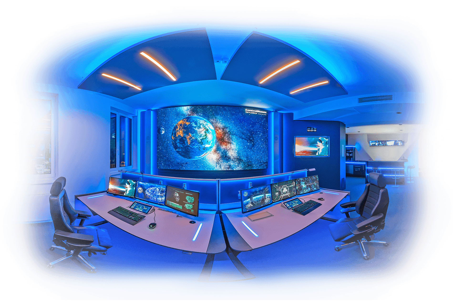 Interaktive 360° Tour: Gehen Sie auf virtuelle Entdeckungsreise im Kontrollraum-Simulator