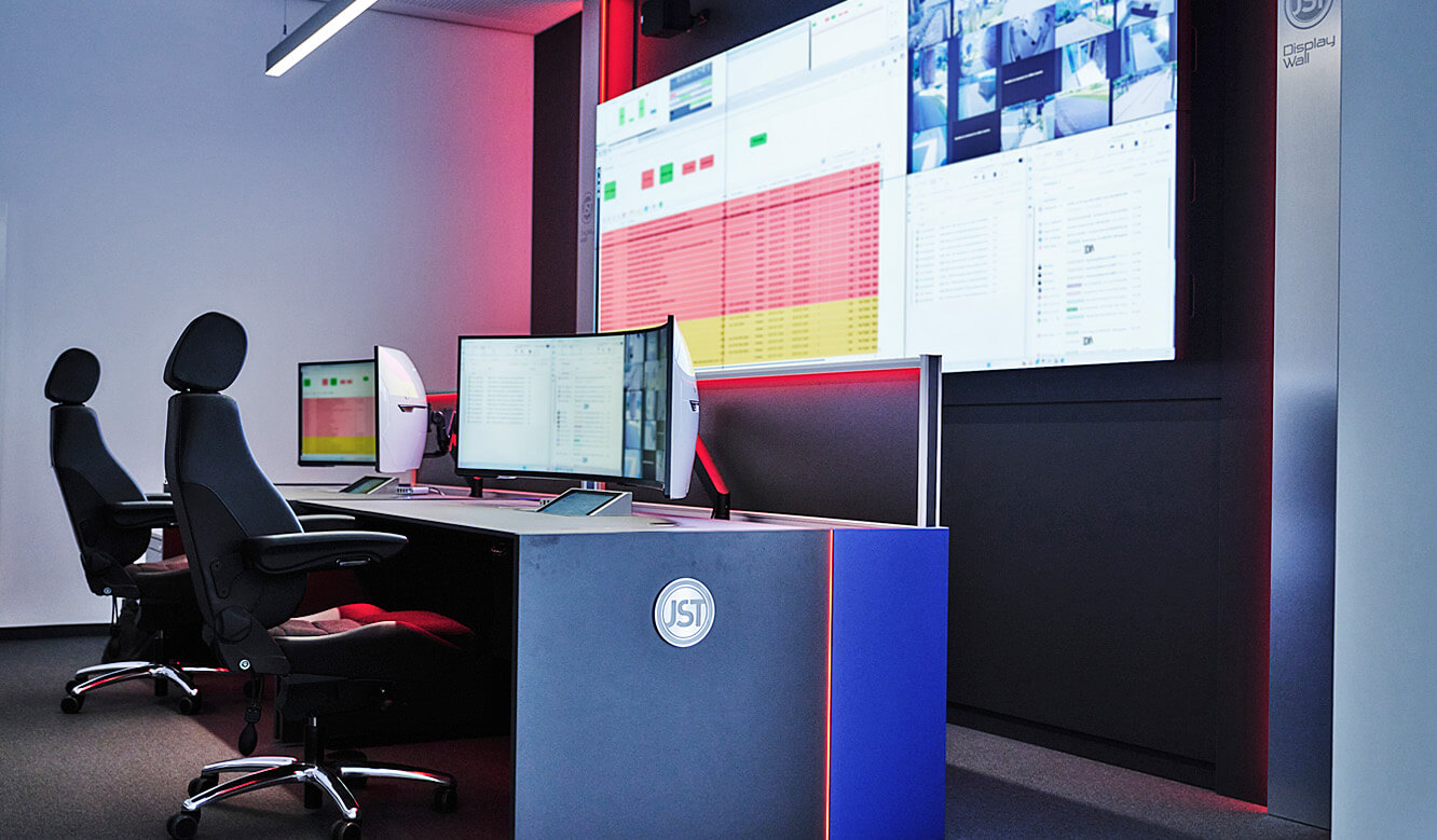 JST OEDIV IT-Leitstand - rotes Alarm-Licht signalisiert Störung